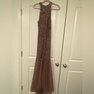 Elegant Brown Evening Gown